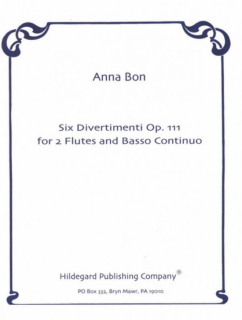  Anna Bon: Six Divertimenti opus 111 for 2 Flutes and Basso Continuo i gruppen Noter & böcker / Flöjt / Duetter - 2 flöjter / 2 flöjter+piano hos musikskolan.se (494-02641)