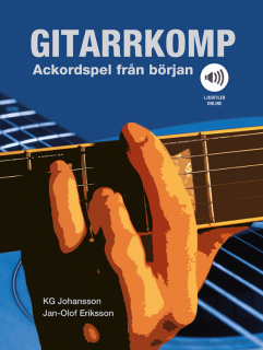 Gitarrkomp, ackordspel från början, med ljudfiler i gruppen Noter & böcker / Gitarr/Elgitarr / Spelskolor och teori hos musikskolan.se (9789189852181)