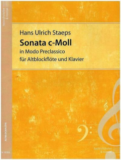 Staeps: Sonate c-moll in modo preclassico för altblockflöjt och piano i gruppen Noter & böcker / Flöjt / Flöjt med pianoackompanjemang hos musikskolan.se (9790204494163)