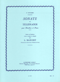 Telemann: Sonate pour hautbois et piano a-moll i gruppen Noter & böcker / Oboe / Klassiska noter hos musikskolan.se (AL19613)