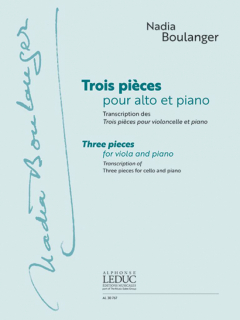 Boulanger: Trois Pièces Pour Alto Et Piano  i gruppen Noter & böcker / Viola / Klassiska noter hos musikskolan.se (AL30767)