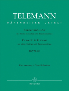 Telemann: Konzert in G-dur för viola och piano i gruppen Noter & böcker / Viola / Klassiska noter hos musikskolan.se (BA5878-90)