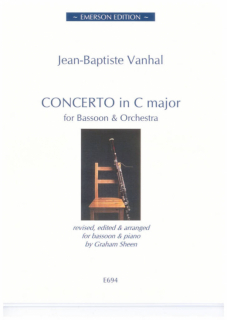 Vanhal: Concerto in C major for bassoon and orchestra i gruppen Noter & böcker / Fagott / Klassiska noter hos musikskolan.se (E694)