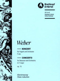 Weber: Konzert für Fagott und Orchester (med pianoutdrag) i gruppen Noter & böcker / Fagott / Klassiska noter hos musikskolan.se (EB6708)