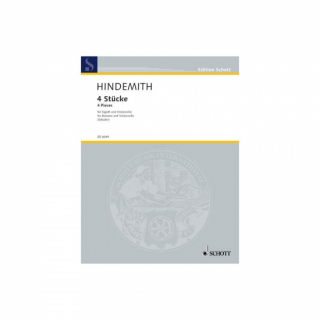 Hindemith:  4 Stücke für Fagott und Violoncello i gruppen Noter & böcker / Fagott / Klassiska noter hos musikskolan.se (ED6049)