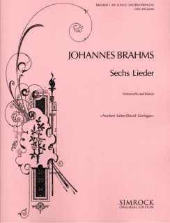 Brahms: Sechs Lieder für Violoncello und Klavier i gruppen Noter & böcker / Cello / Klassiska noter hos musikskolan.se (EE5197)