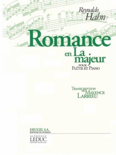 Hahn: Romance A-dur (La majeur) Flöjt och piano i gruppen Noter & böcker / Flöjt / Flöjt med pianoackompanjemang hos musikskolan.se (HE33730)