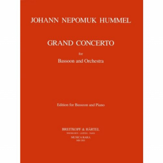 Hummel: Grand Concerto för fagott och orkester F-dur i gruppen Noter & böcker / Fagott / Klassiska noter hos musikskolan.se (MR1505)