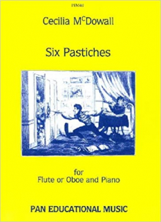 McDowall: Six Pastiches for flute or Oboe and Piano i gruppen Noter & böcker / Flöjt / Flöjt med pianoackompanjemang hos musikskolan.se (PEM40)