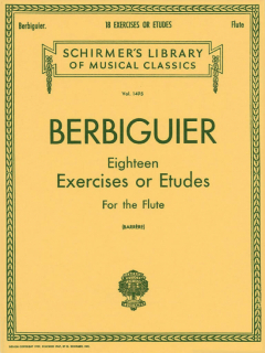 Berbiguier: 18 etyder Fl i gruppen Noter & böcker / Flöjt / Spelskolor, etyder och övningar hos musikskolan.se (SCH1495)