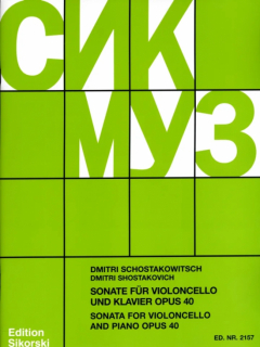 Sjostakovitj: Sonate für Violoncello und Klavier opus 40 i gruppen Noter & böcker / Cello / Klassiska noter hos musikskolan.se (SIK2157)