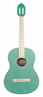  Gitarr Nylonsträngad Valencia 300 4/4 Aqua blue i gruppen Instrument & tillbehör / Gitarr, elgitarr och gitalele hos musikskolan.se (VC354AB)