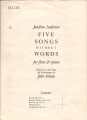 Anderson: Five Songs Without Words